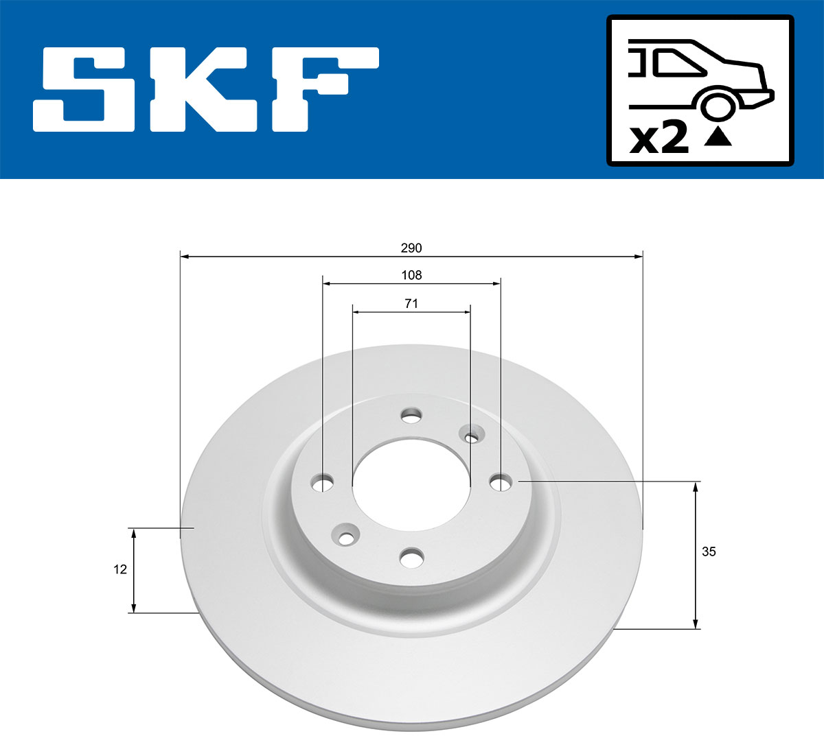 SKF Remschijf VKBD 91165 S2