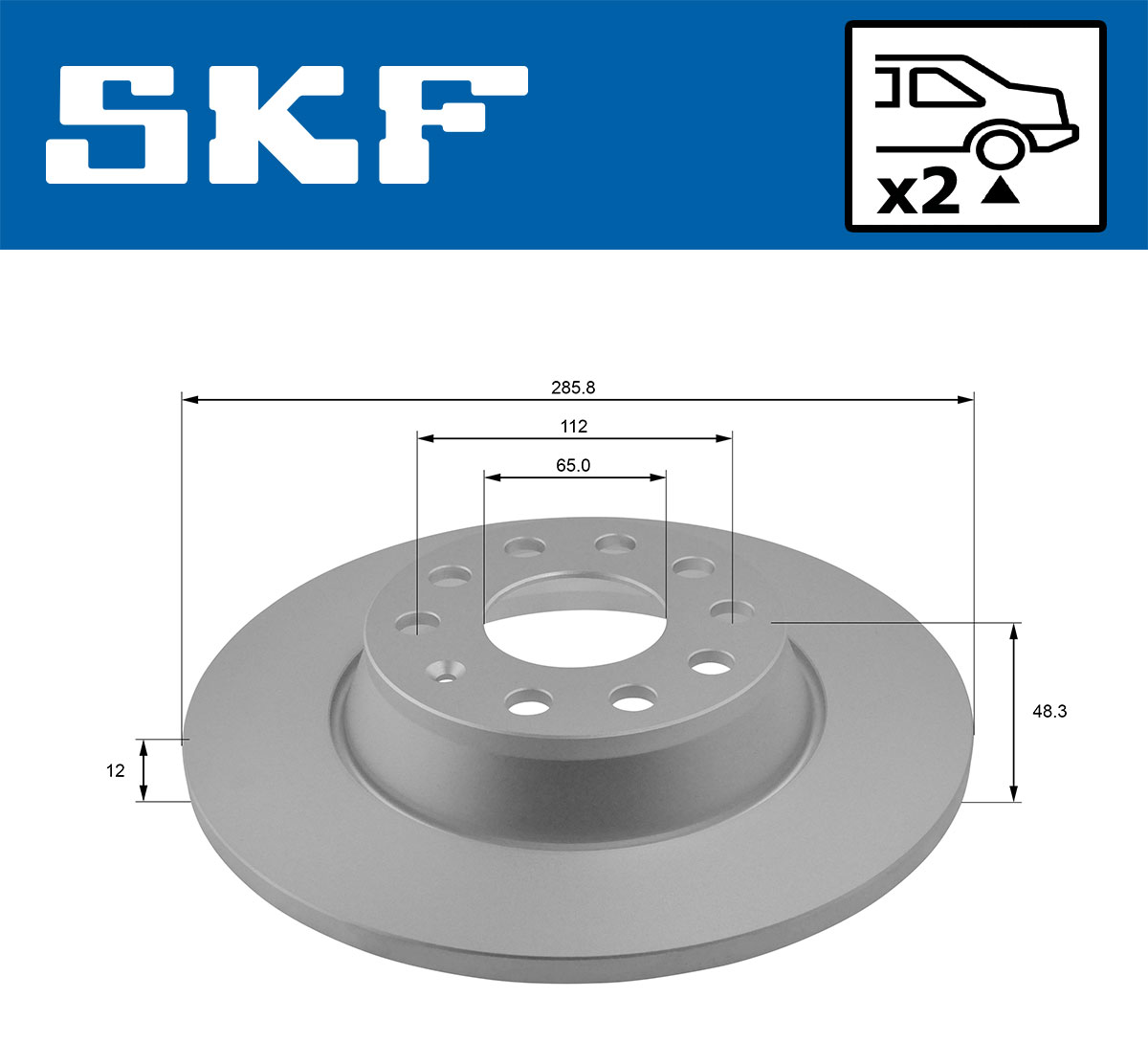 SKF Remschijf VKBD 91289 S2
