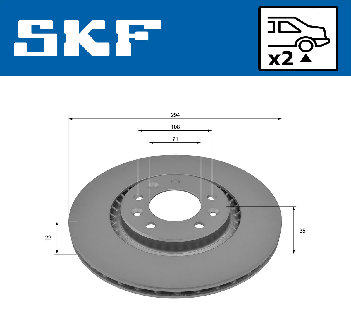 SKF Remschijf VKBD 91305 V2