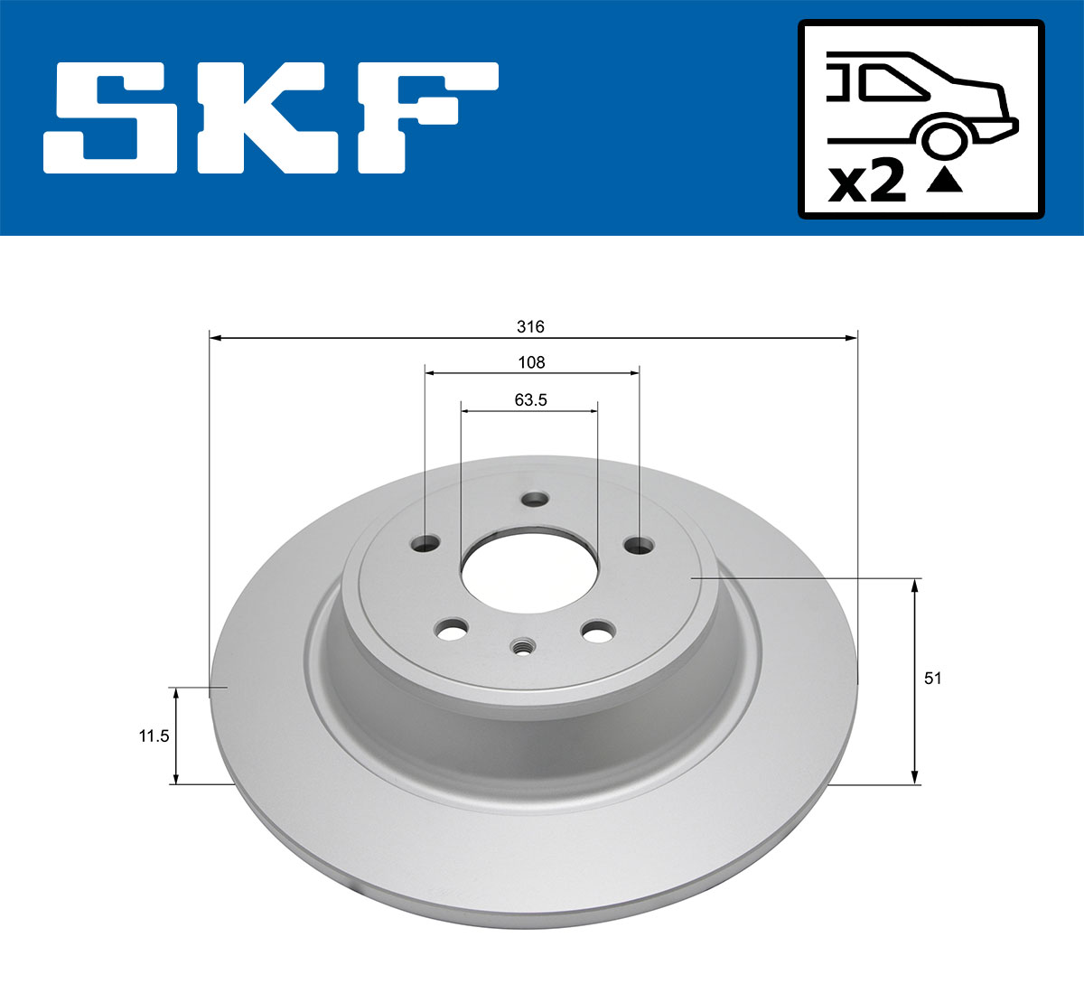 SKF Remschijf VKBD 91324 S2