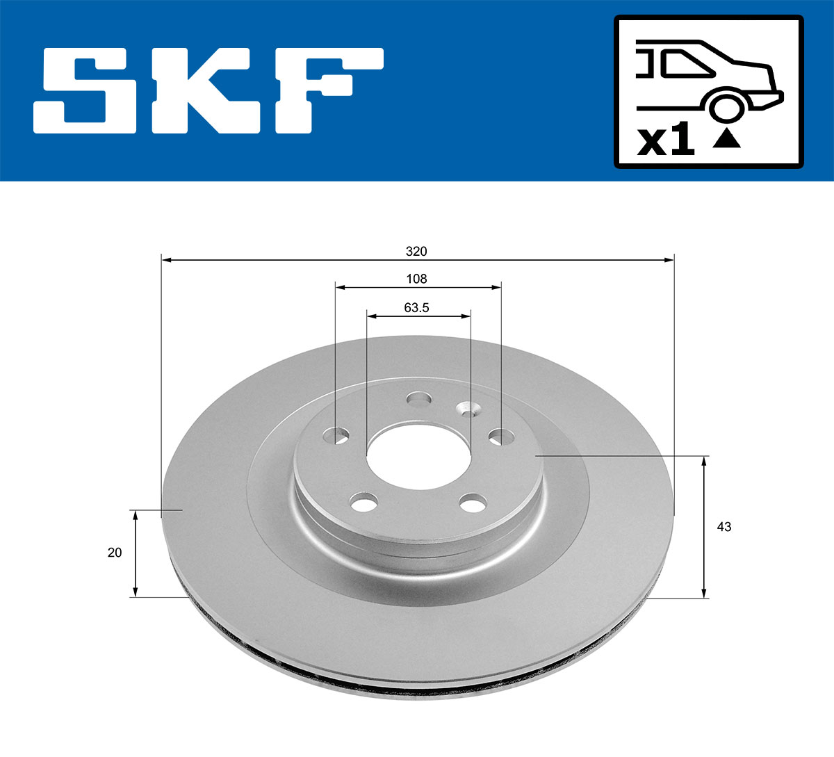 SKF Remschijf VKBD 91345 V1