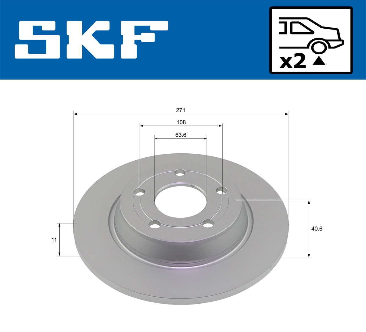 SKF Remschijf VKBD 91353 S2