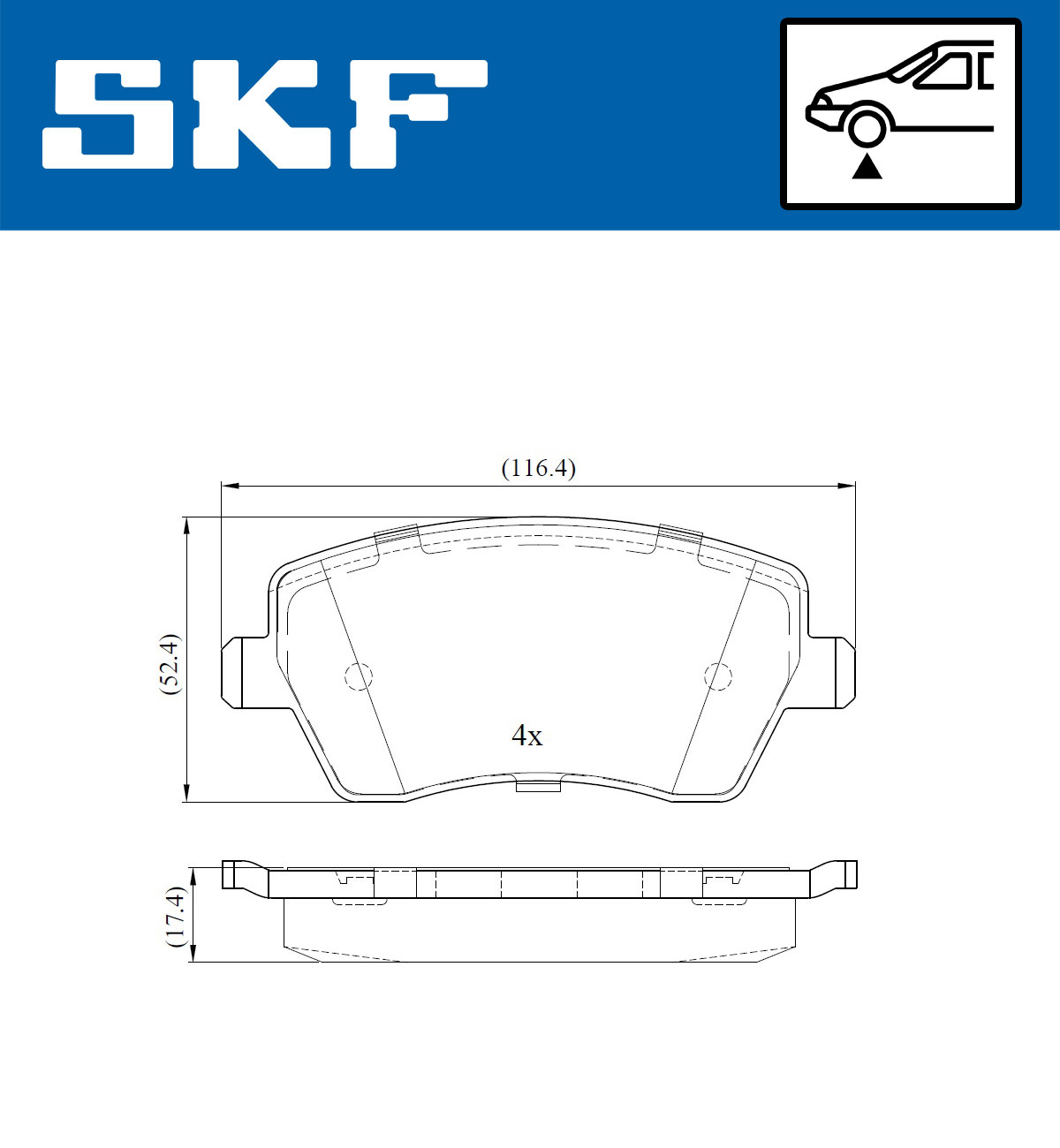 Remblokset SKF VKBP 80003