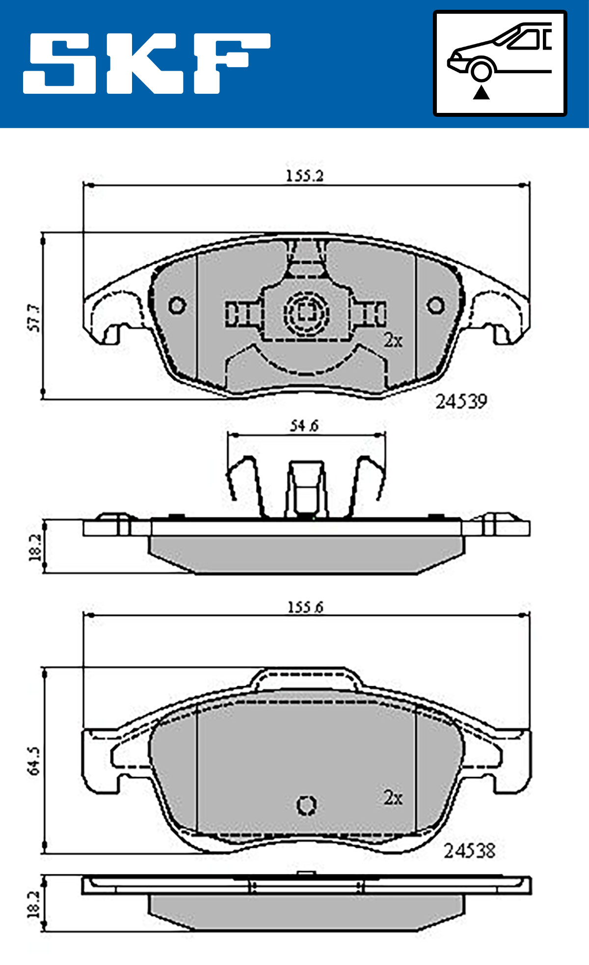 SKF Remblokset VKBP 80005