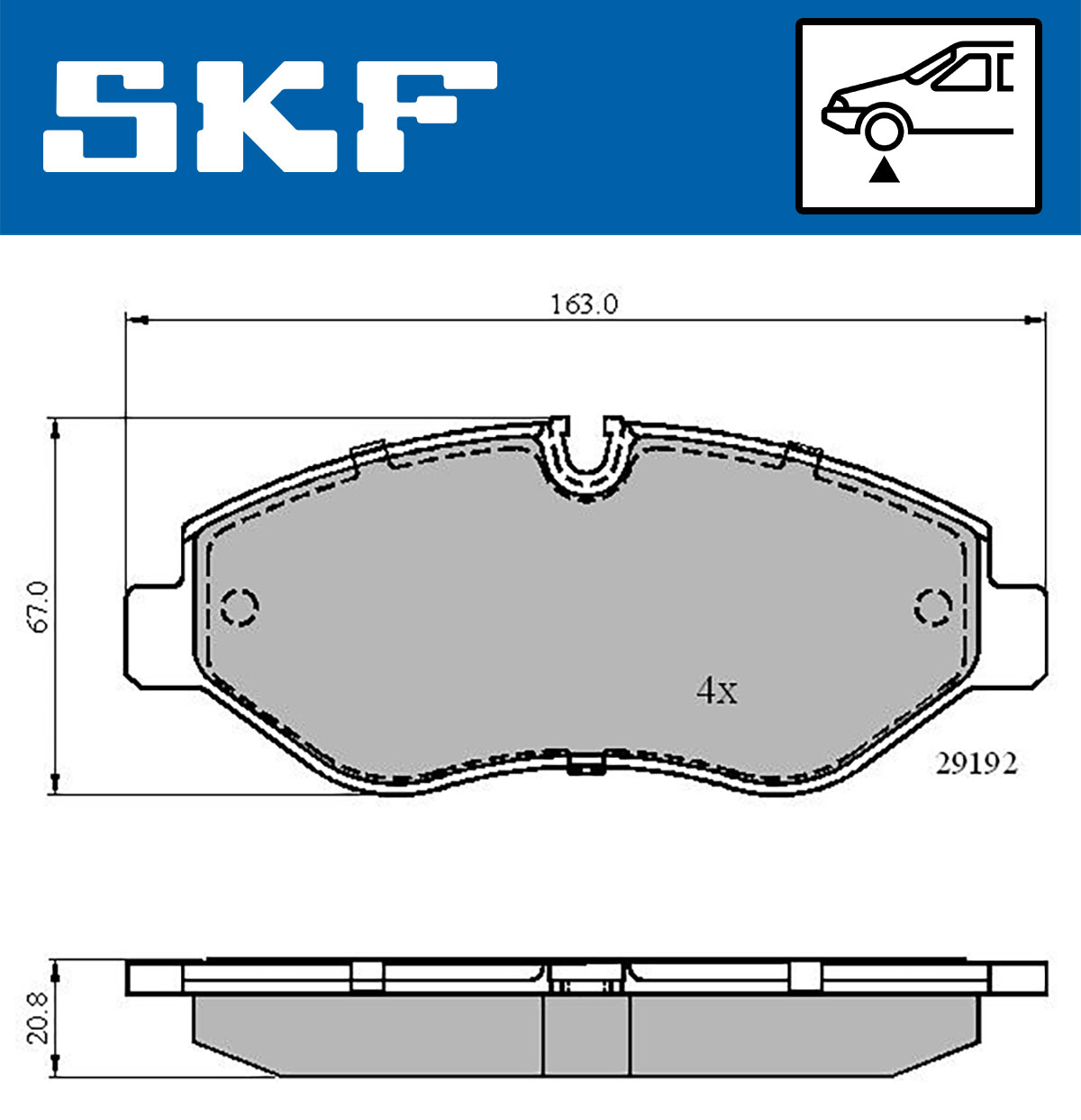 SKF Remblokset VKBP 80006