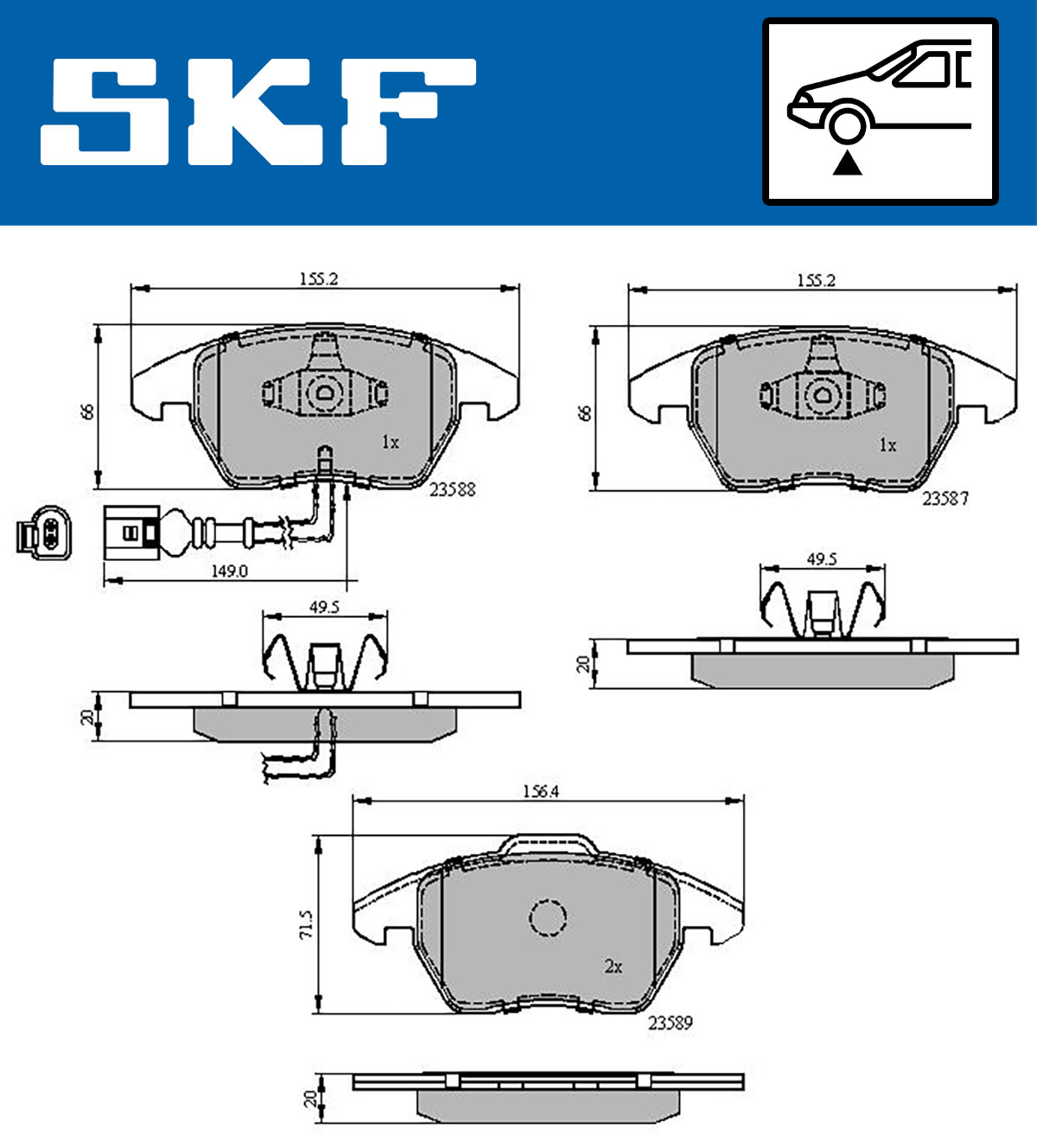 SKF Remblokset VKBP 80007 E