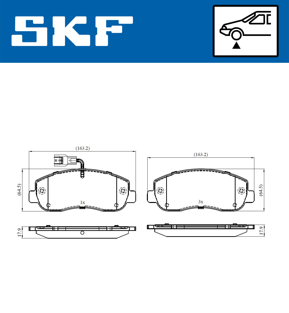 SKF Remblokset VKBP 80011 E