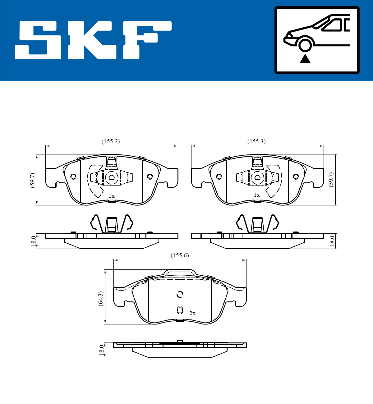 SKF Remblokset VKBP 80015