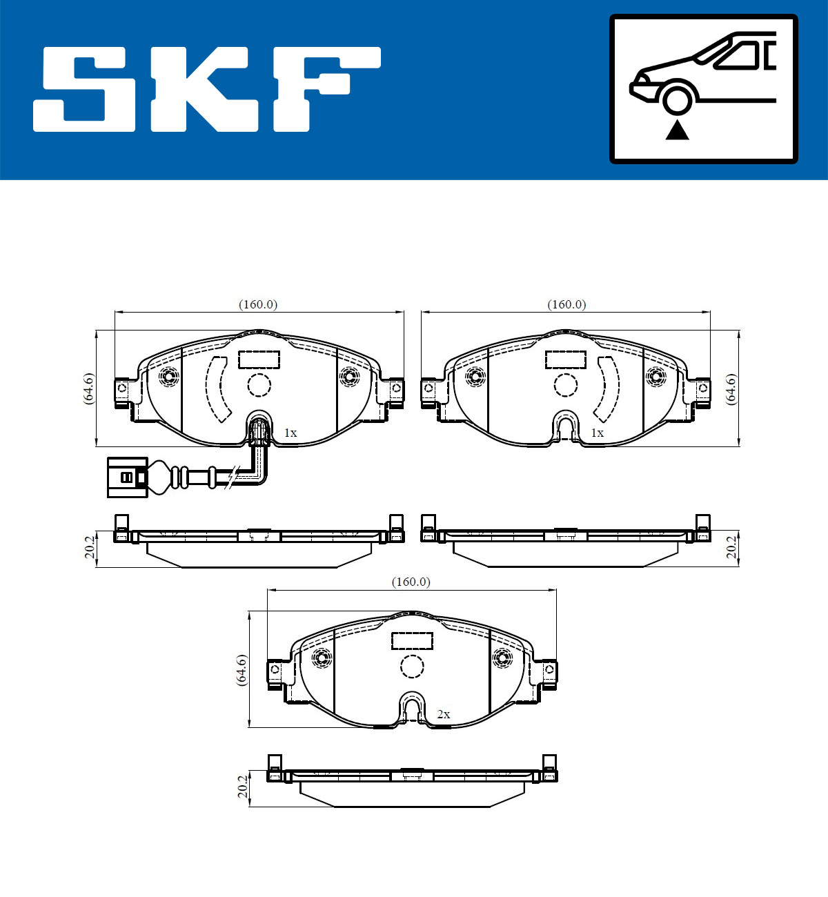 SKF Remblokset VKBP 80018 E