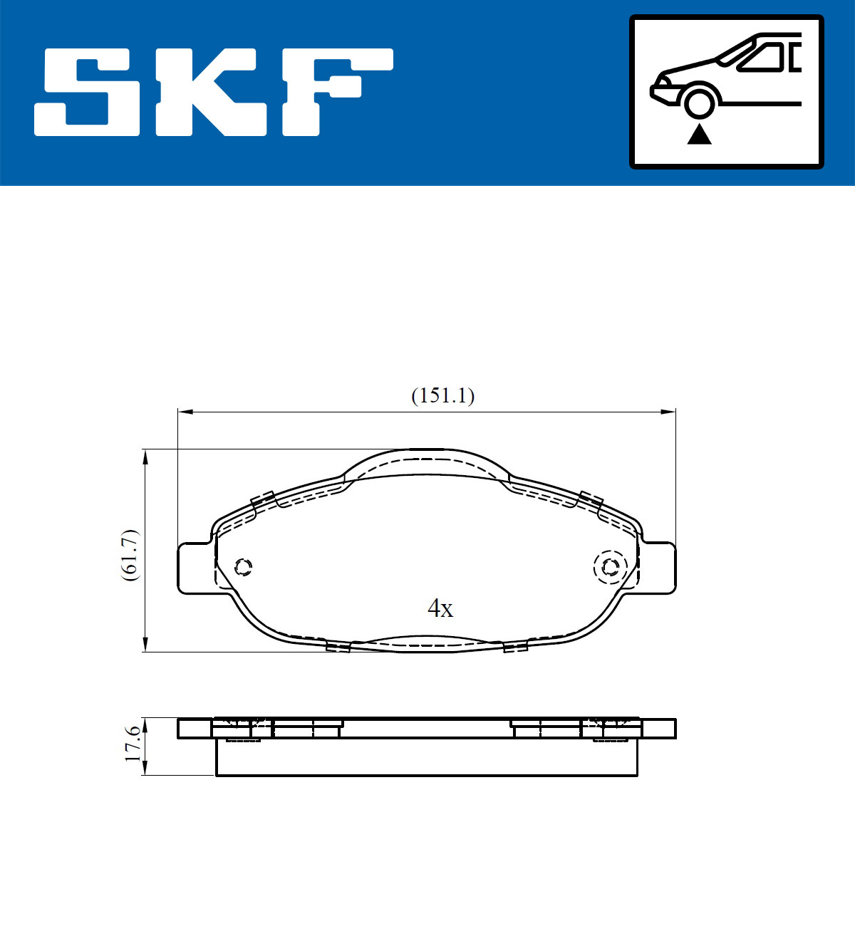 SKF Remblokset VKBP 80038