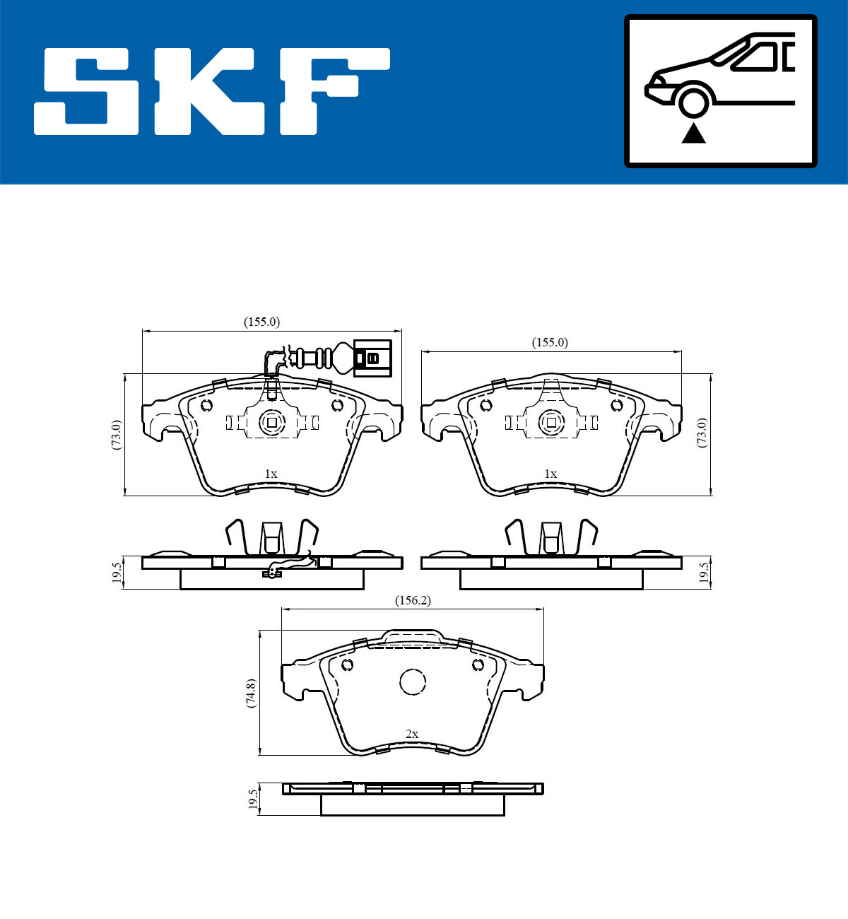 SKF Remblokset VKBP 80042 E