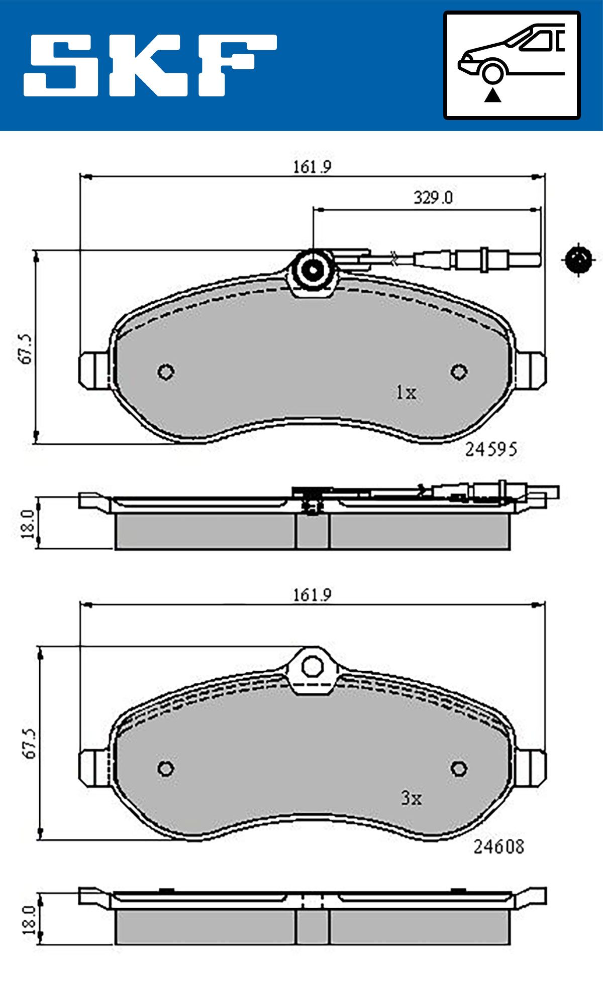 SKF Remblokset VKBP 80048 E