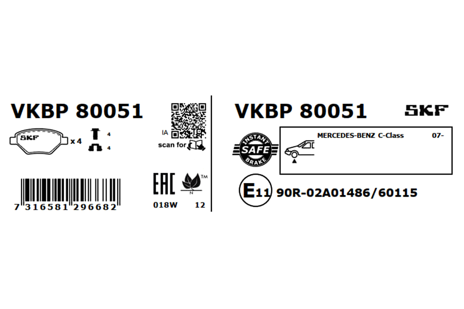 SKF Remblokset VKBP 80051