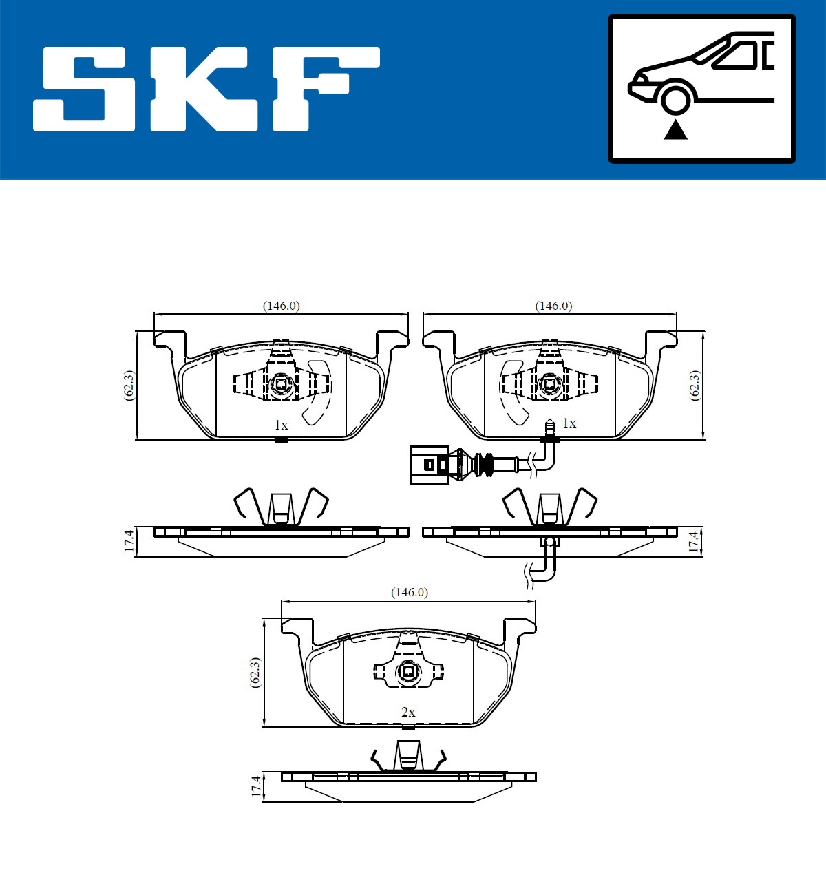SKF Remblokset VKBP 80055 E