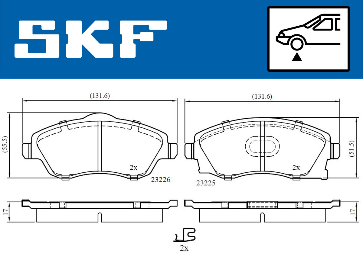 SKF Remblokset VKBP 80062 A