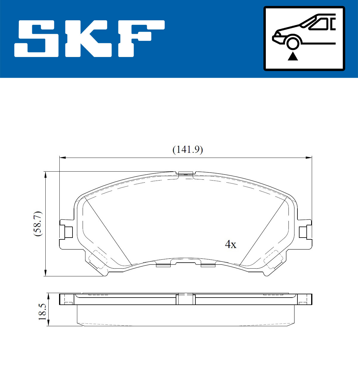 SKF Remblokset VKBP 80076