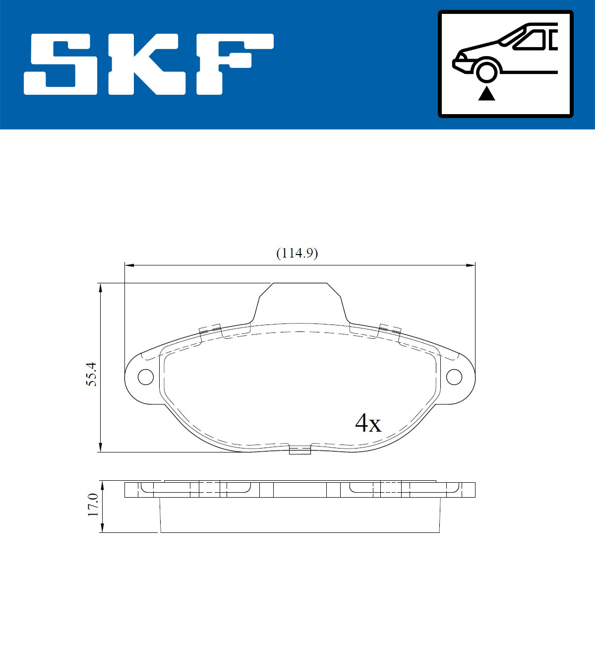 SKF Remblokset VKBP 80087 E