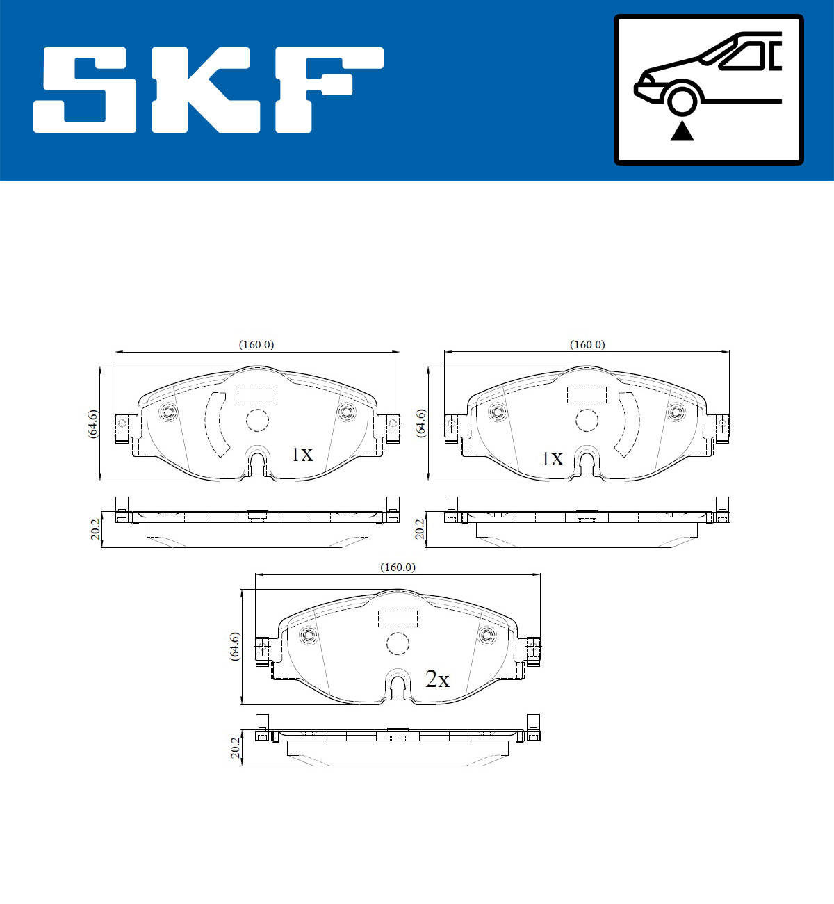 SKF Remblokset VKBP 80104