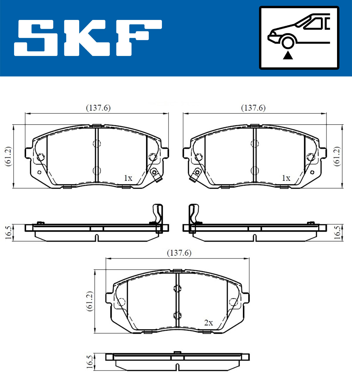 SKF Remblokset VKBP 80106 A