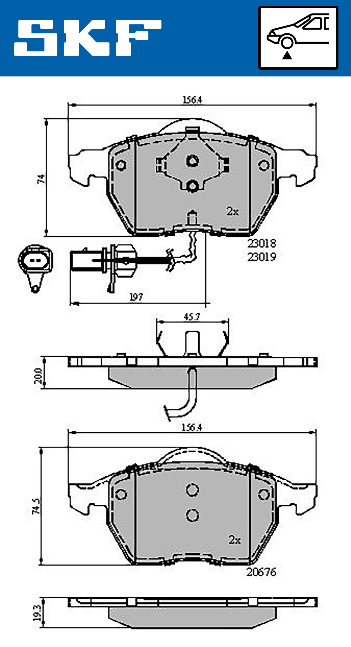 SKF Remblokset VKBP 80113 E