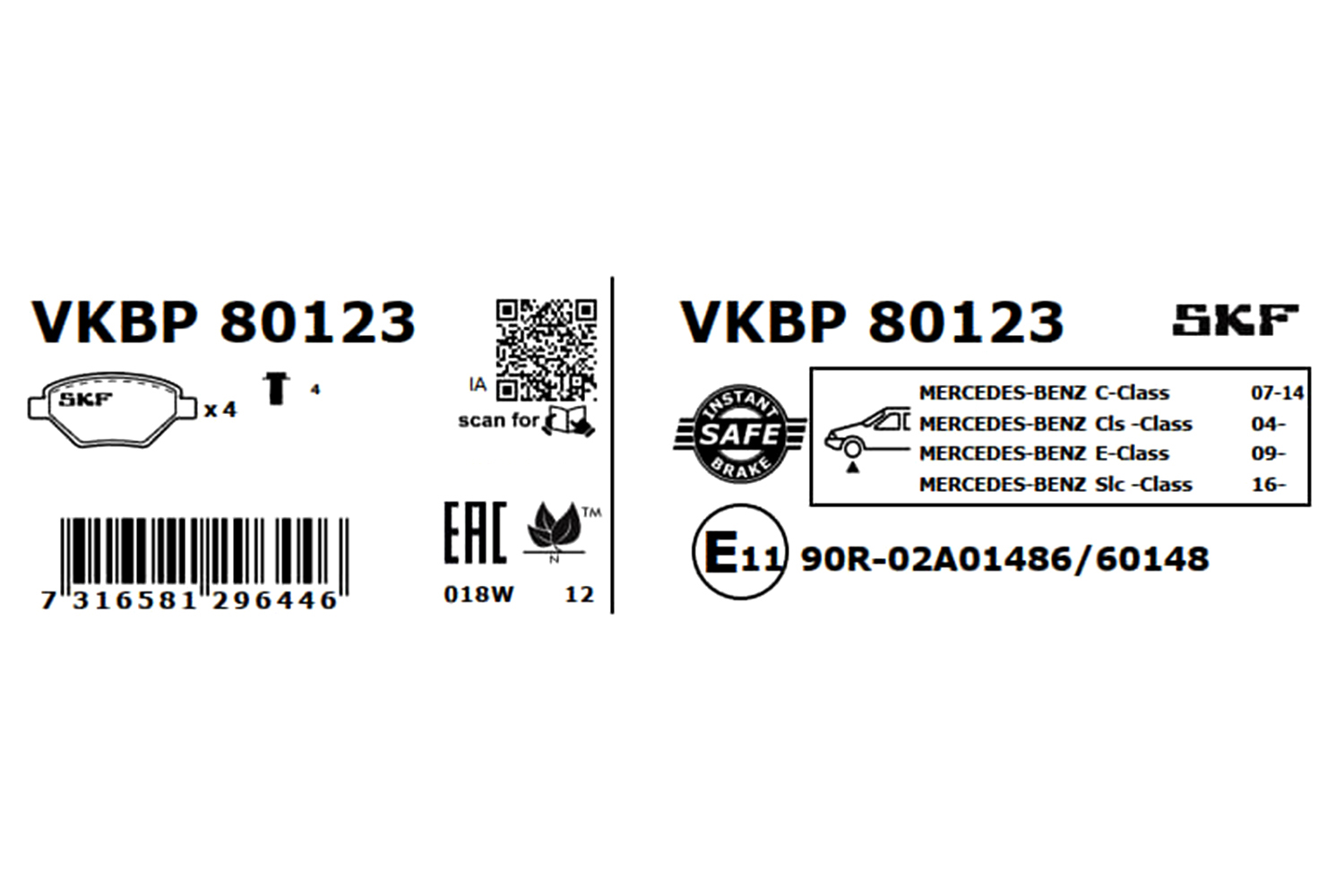 SKF Remblokset VKBP 80123