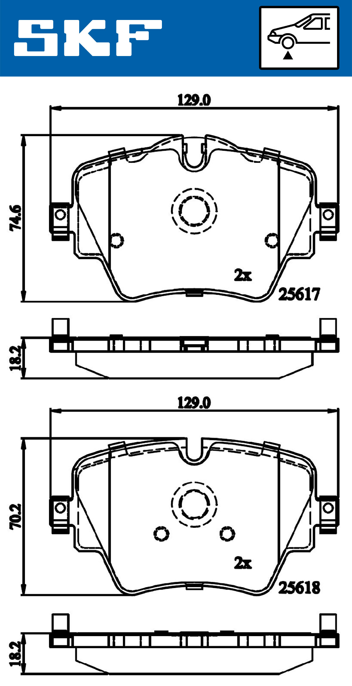 SKF Remblokset VKBP 80132