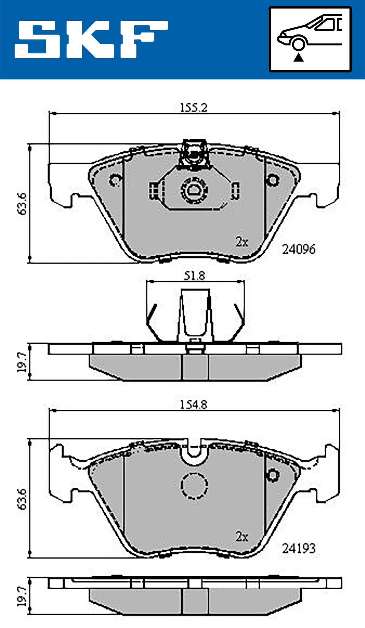 SKF Remblokset VKBP 80141