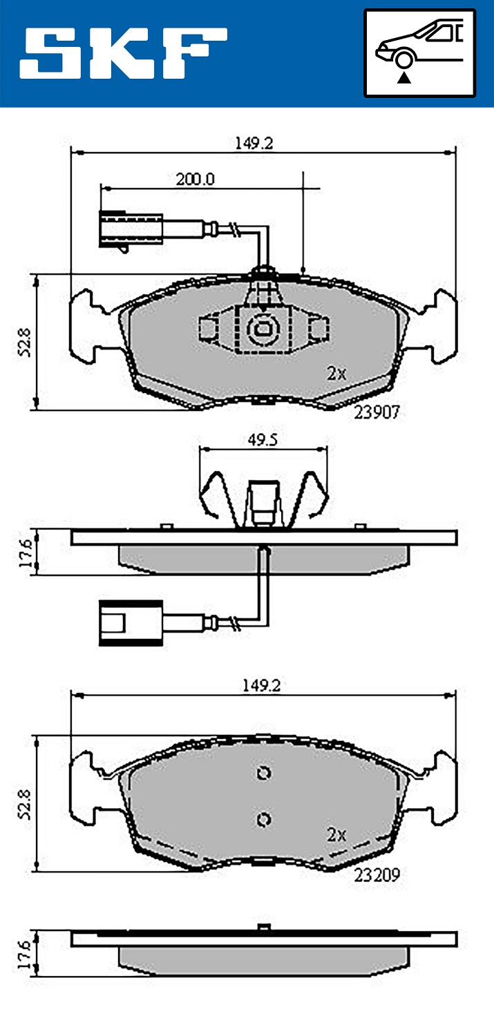 SKF Remblokset VKBP 80146 E