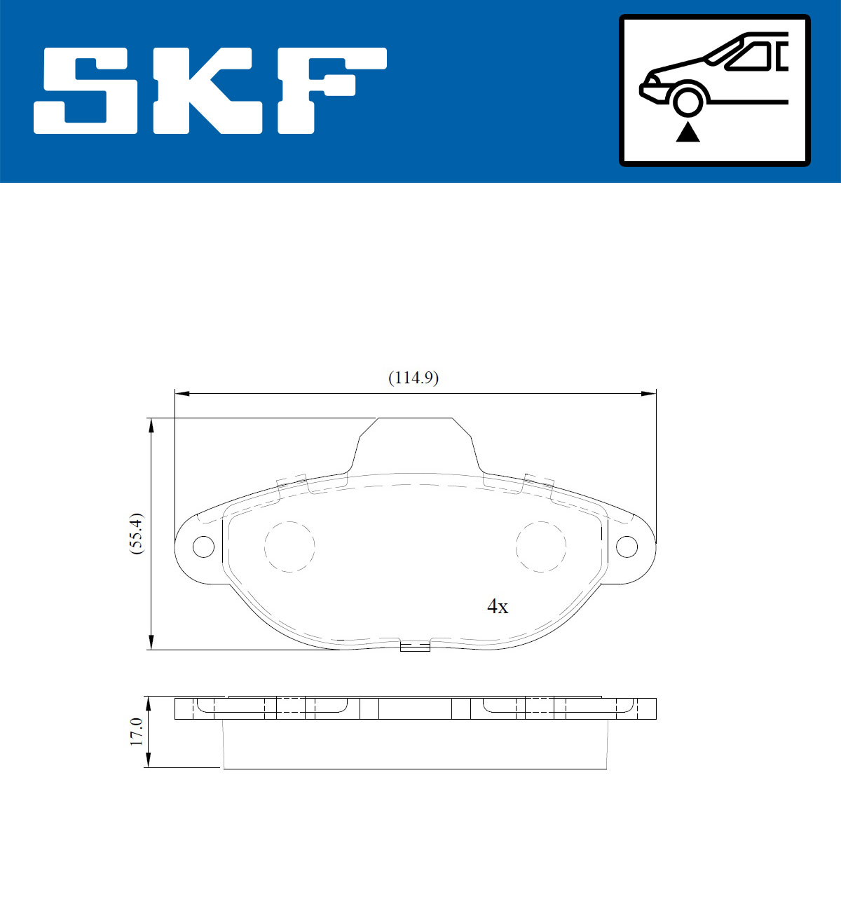 SKF Remblokset VKBP 80162 E