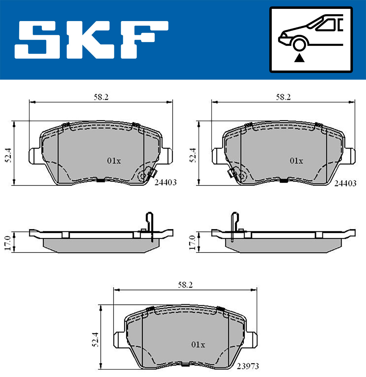 SKF Remblokset VKBP 80182 A