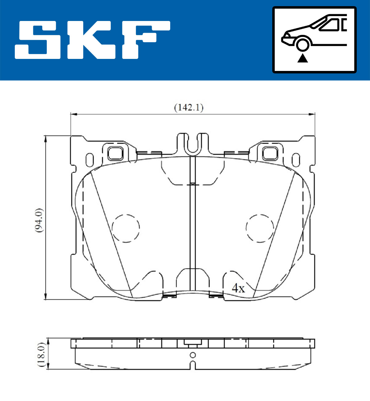 SKF Remblokset VKBP 80190