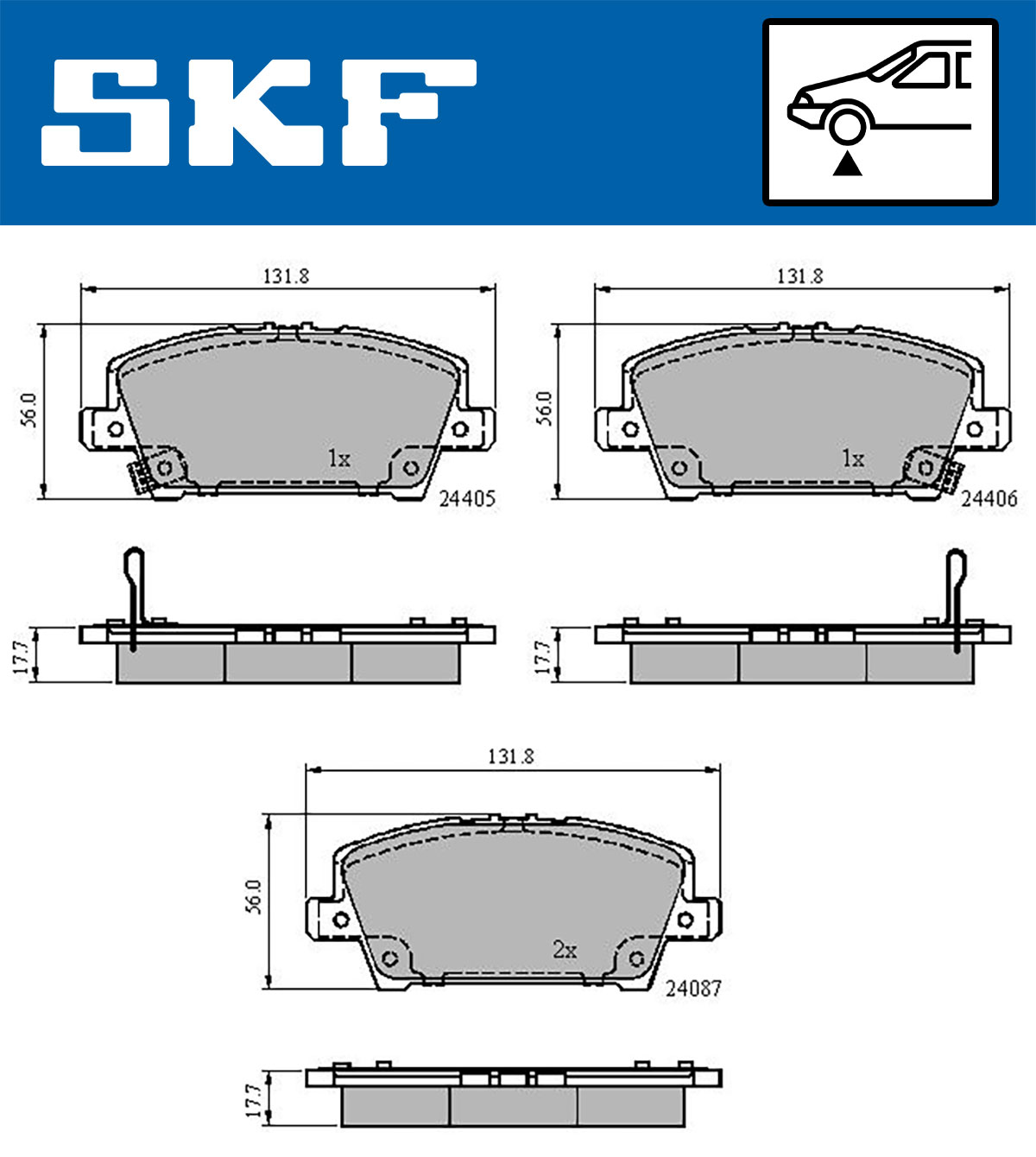 SKF Remblokset VKBP 80195 A