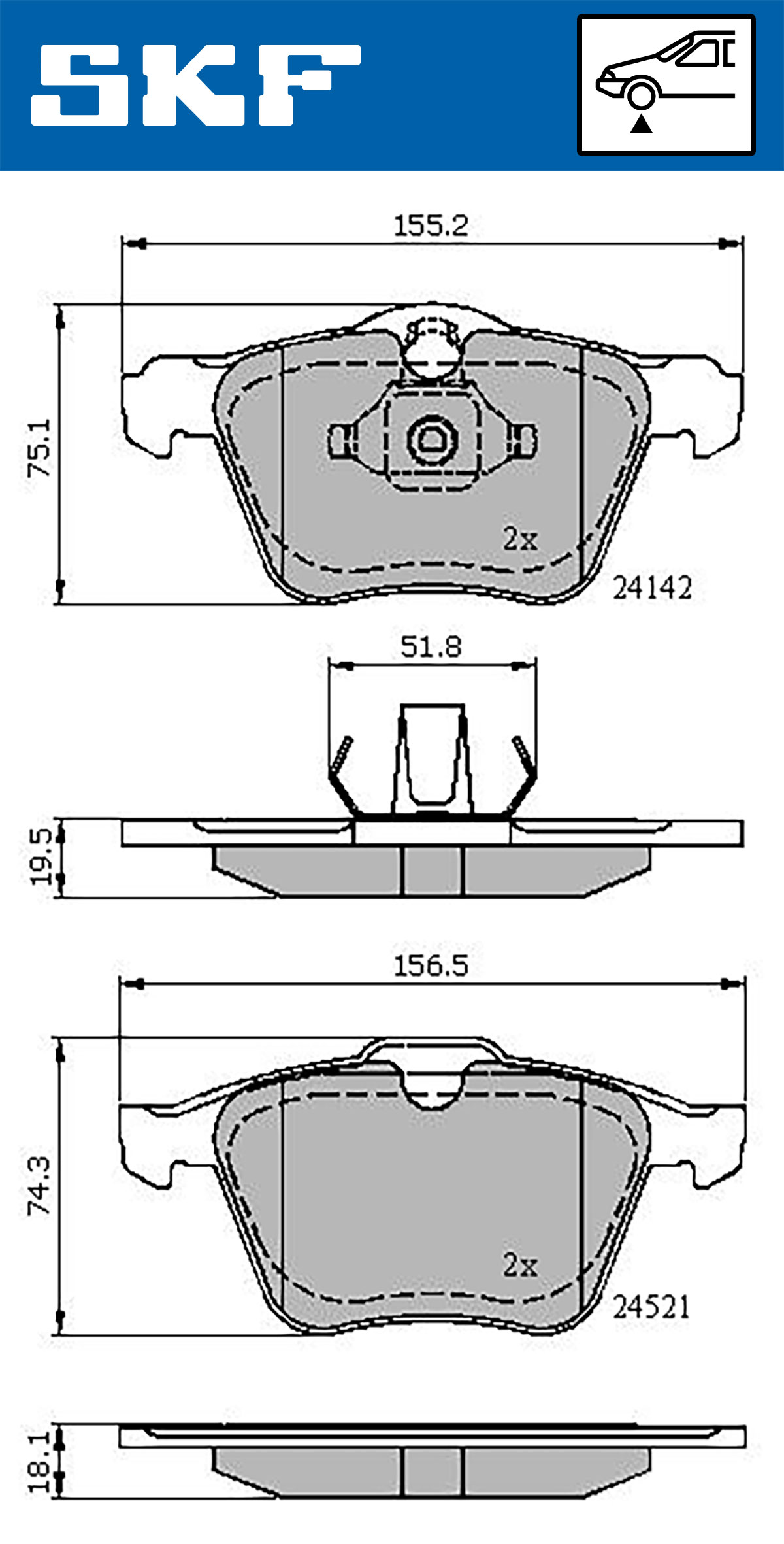 SKF Remblokset VKBP 80224