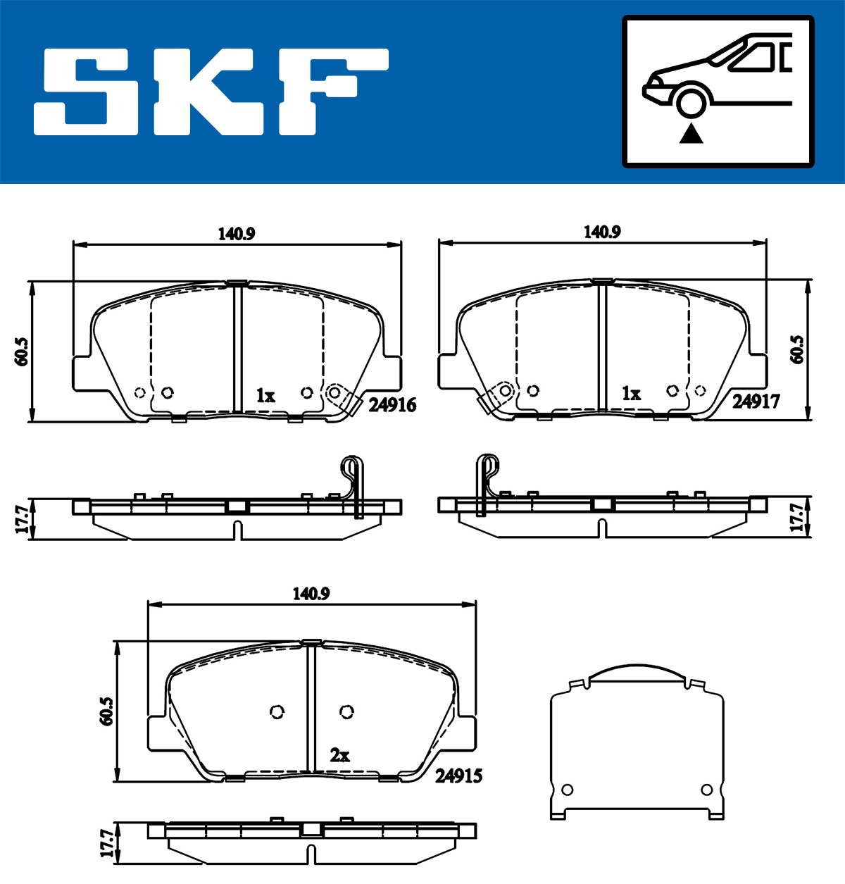 SKF Remblokset VKBP 80228 A