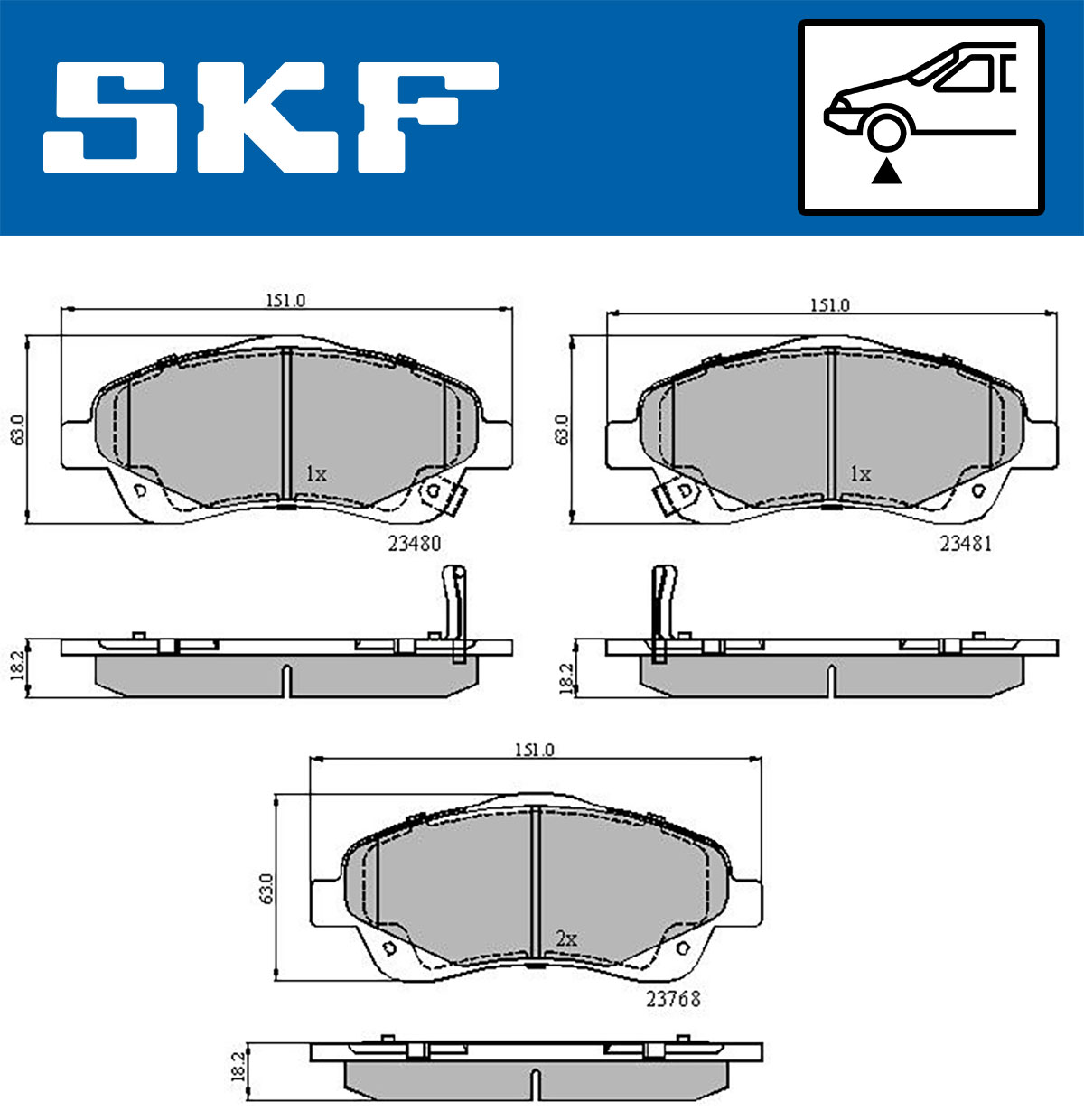 SKF Remblokset VKBP 80241 A