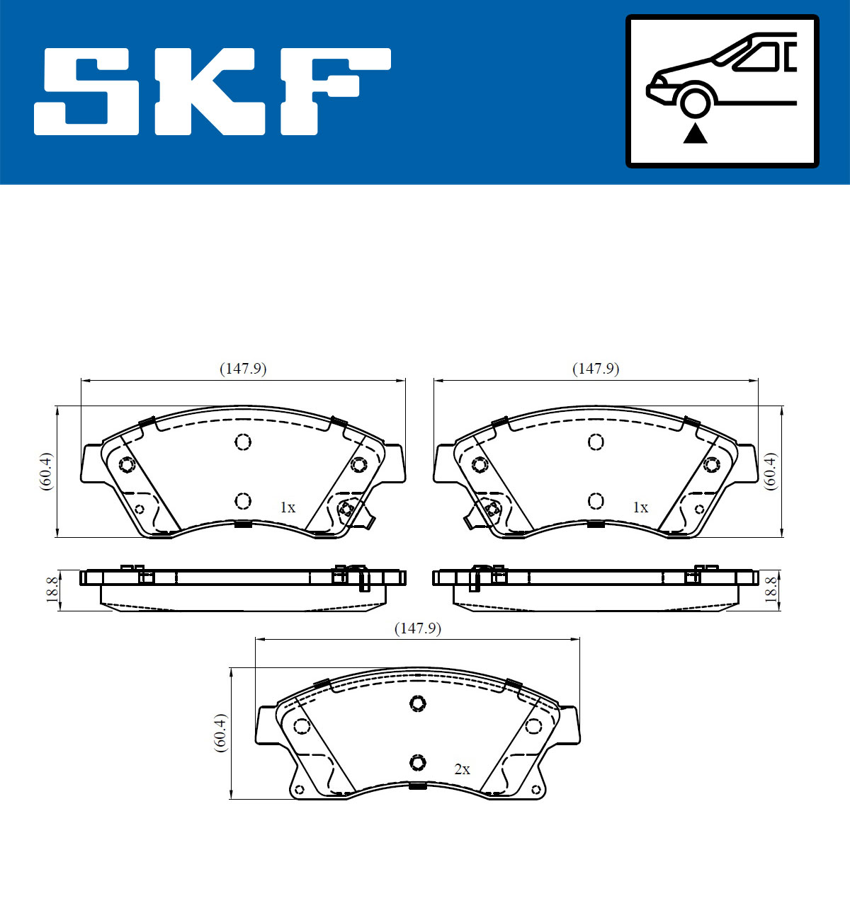 SKF Remblokset VKBP 80245 A