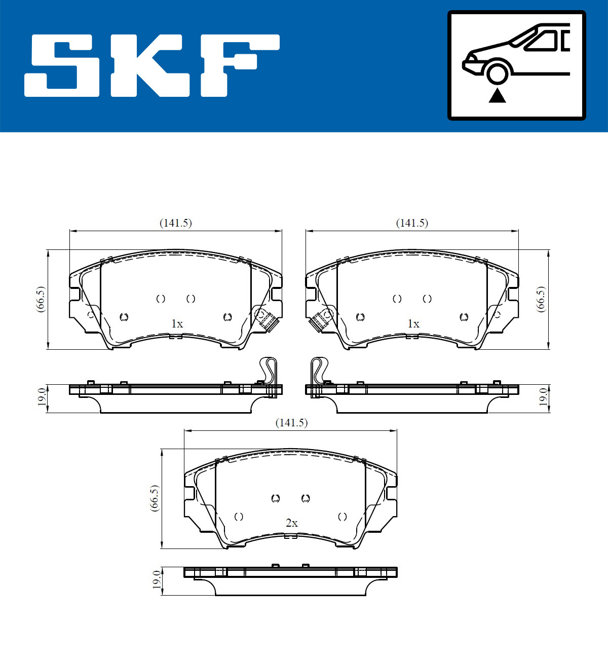 SKF Remblokset VKBP 80264 A