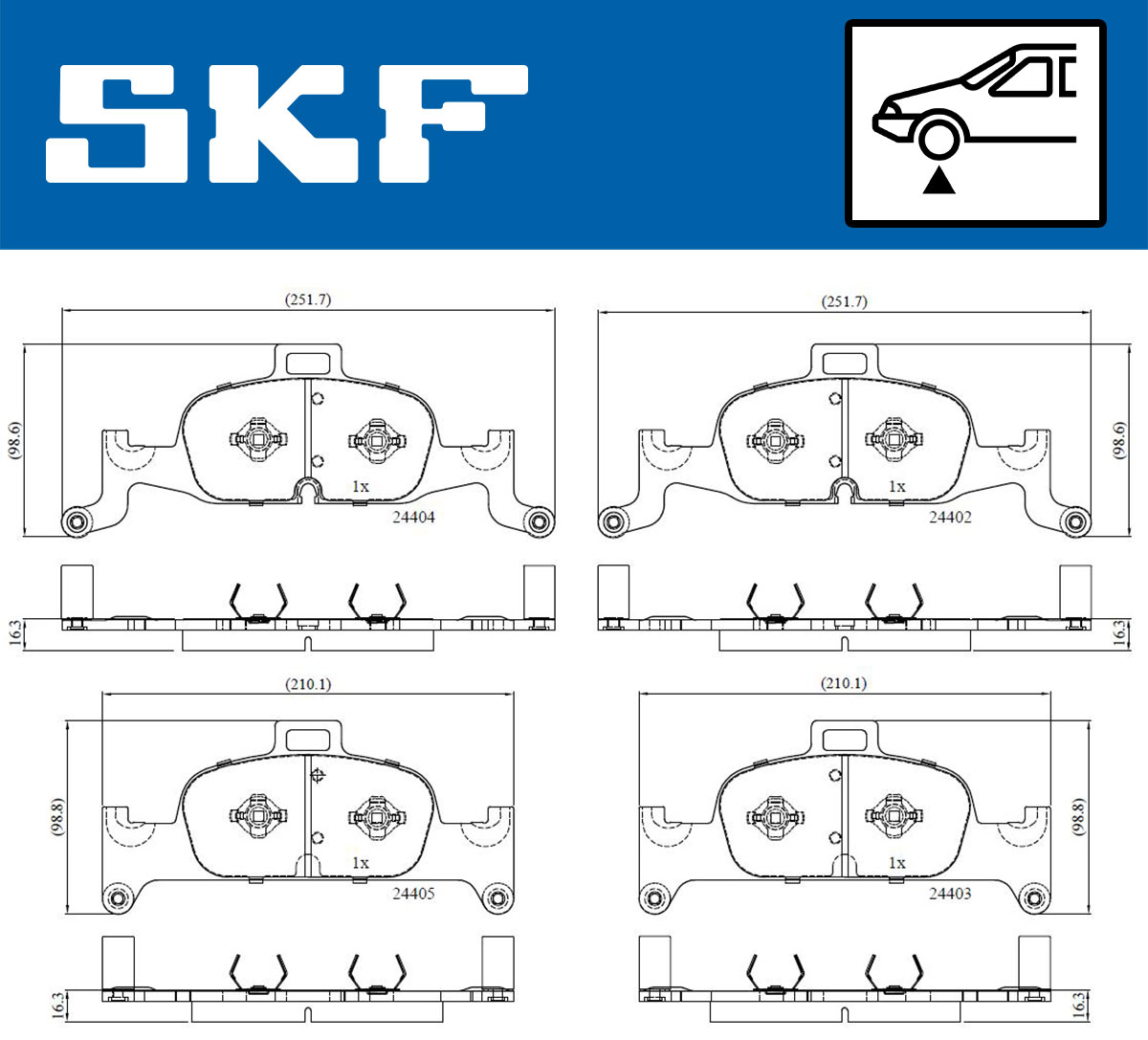 SKF Remblokset VKBP 80277