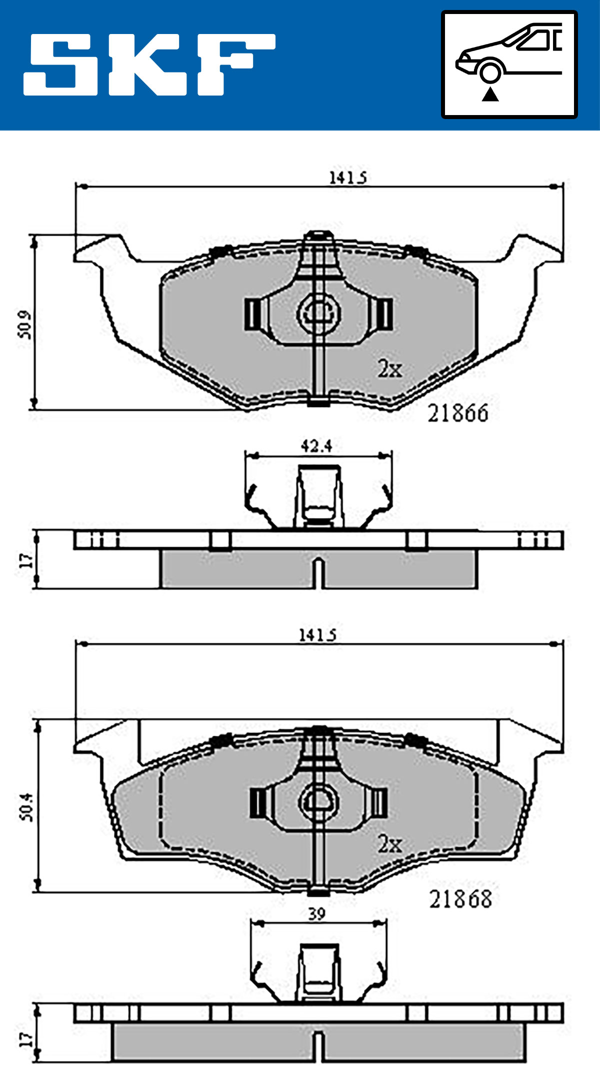 SKF Remblokset VKBP 80278