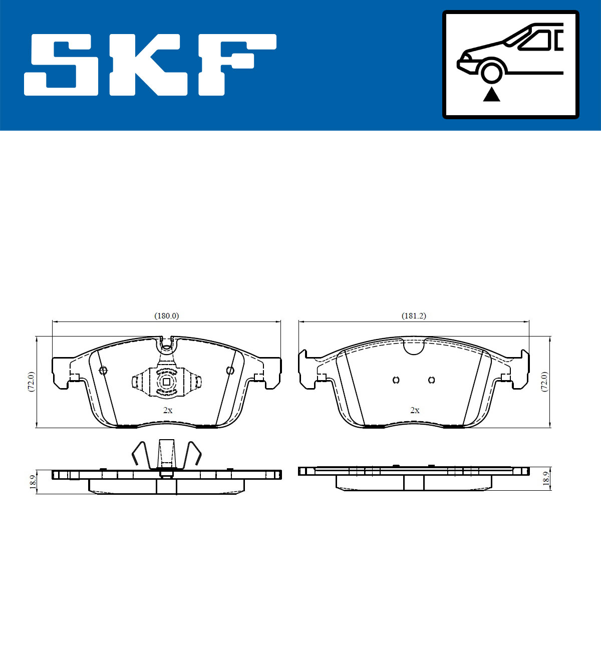 SKF Remblokset VKBP 80285