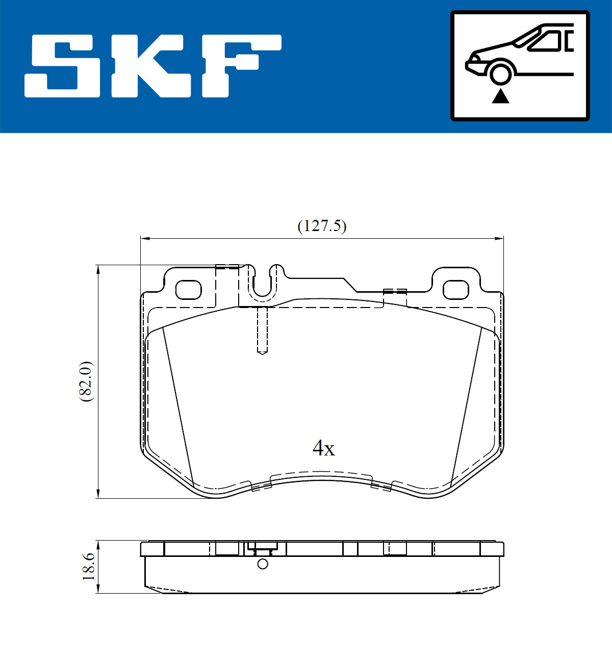 Remblokset SKF VKBP 80287