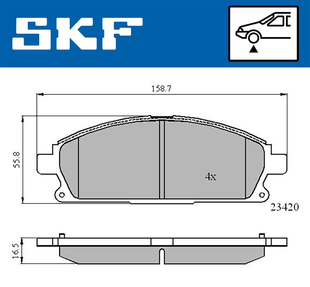 SKF Remblokset VKBP 80296