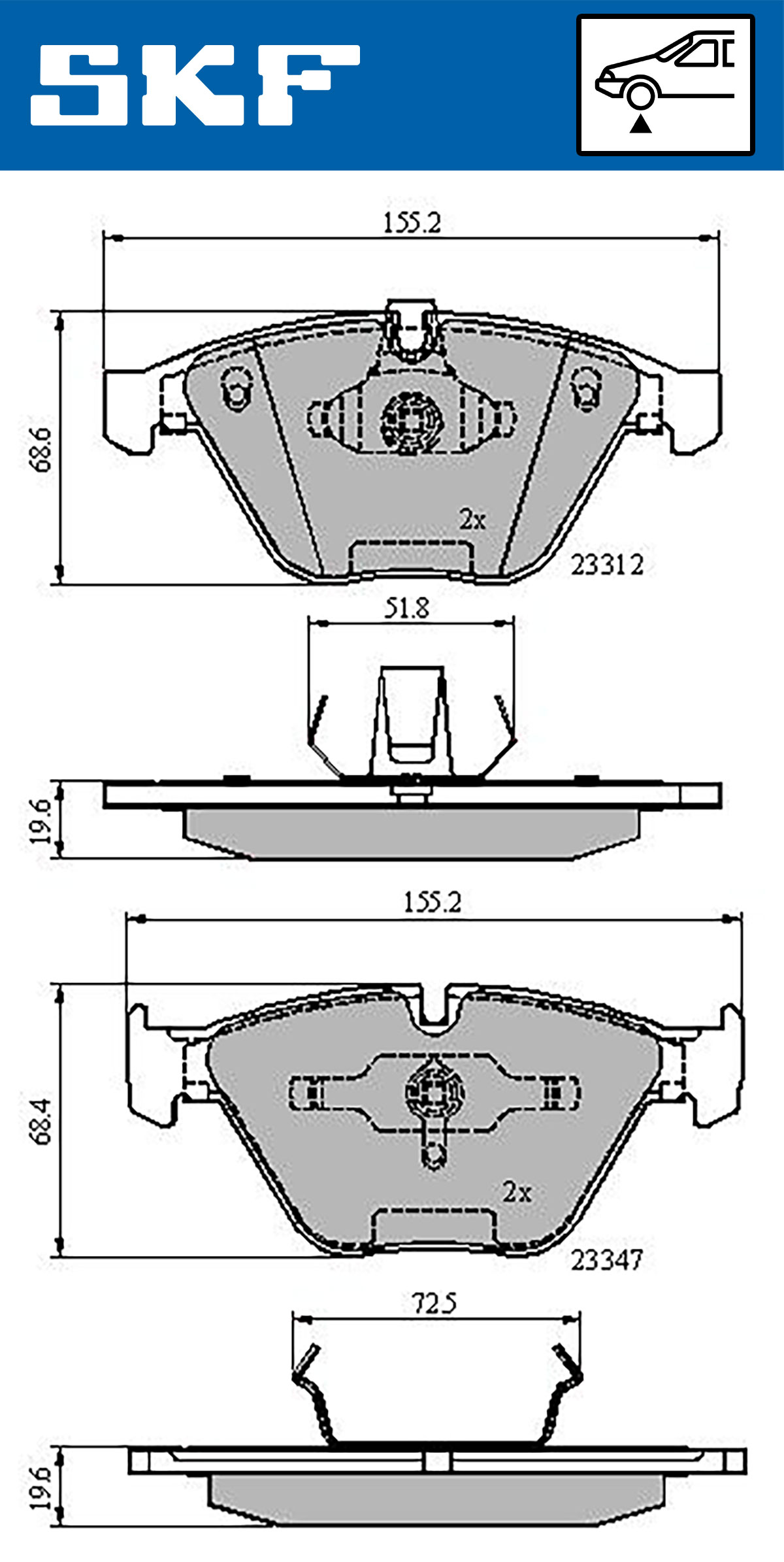 SKF Remblokset VKBP 80308
