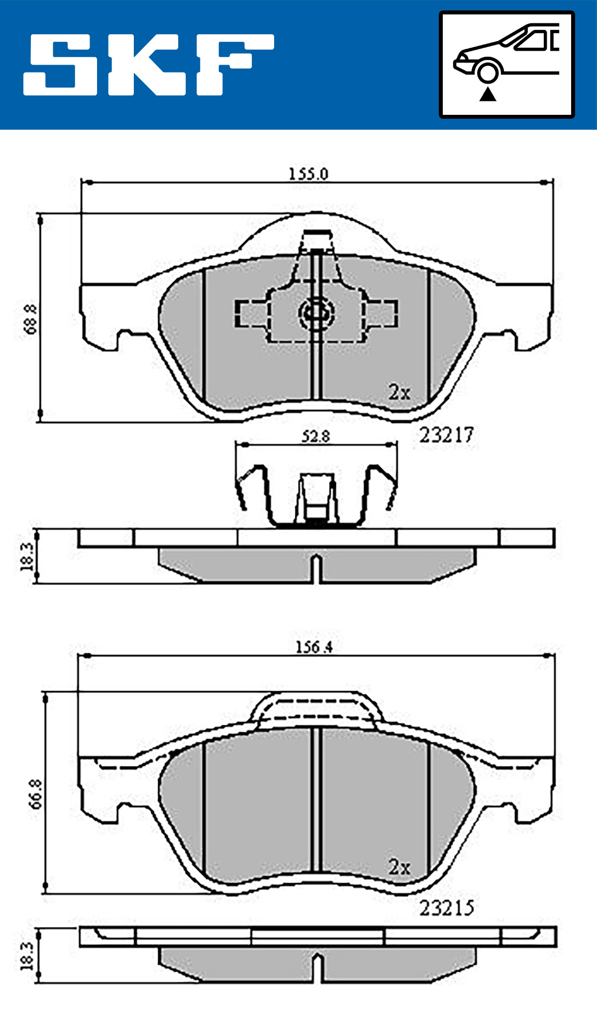 SKF Remblokset VKBP 80309