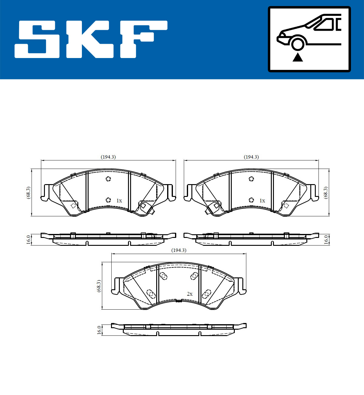 SKF Remblokset VKBP 80310 A