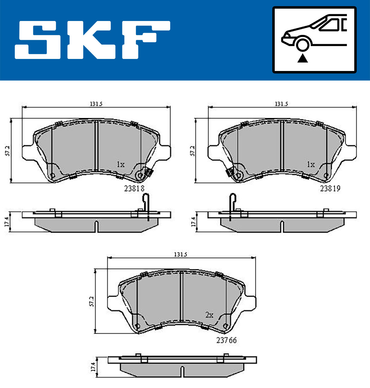 SKF Remblokset VKBP 80330 A