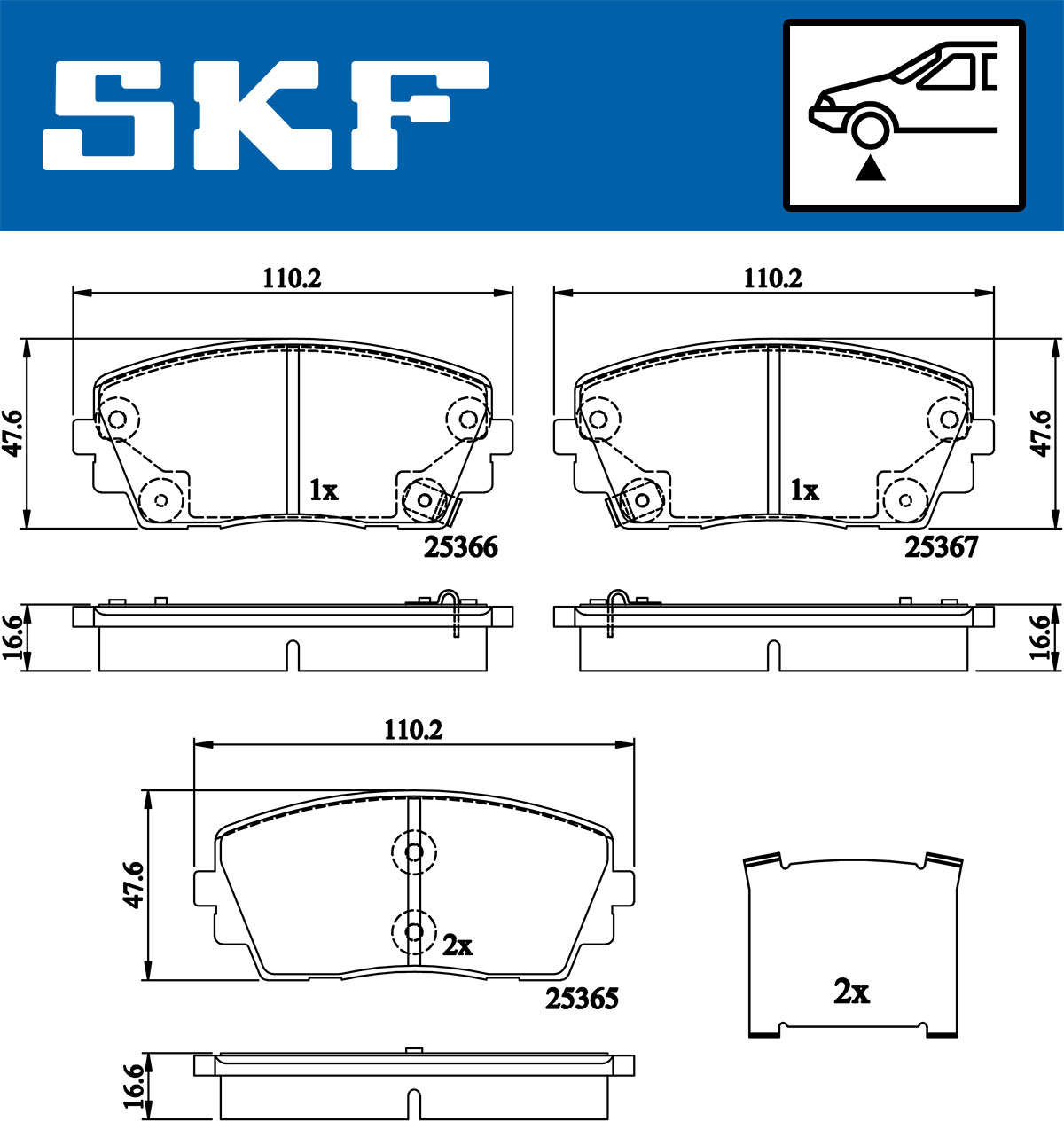 SKF Remblokset VKBP 80332 A