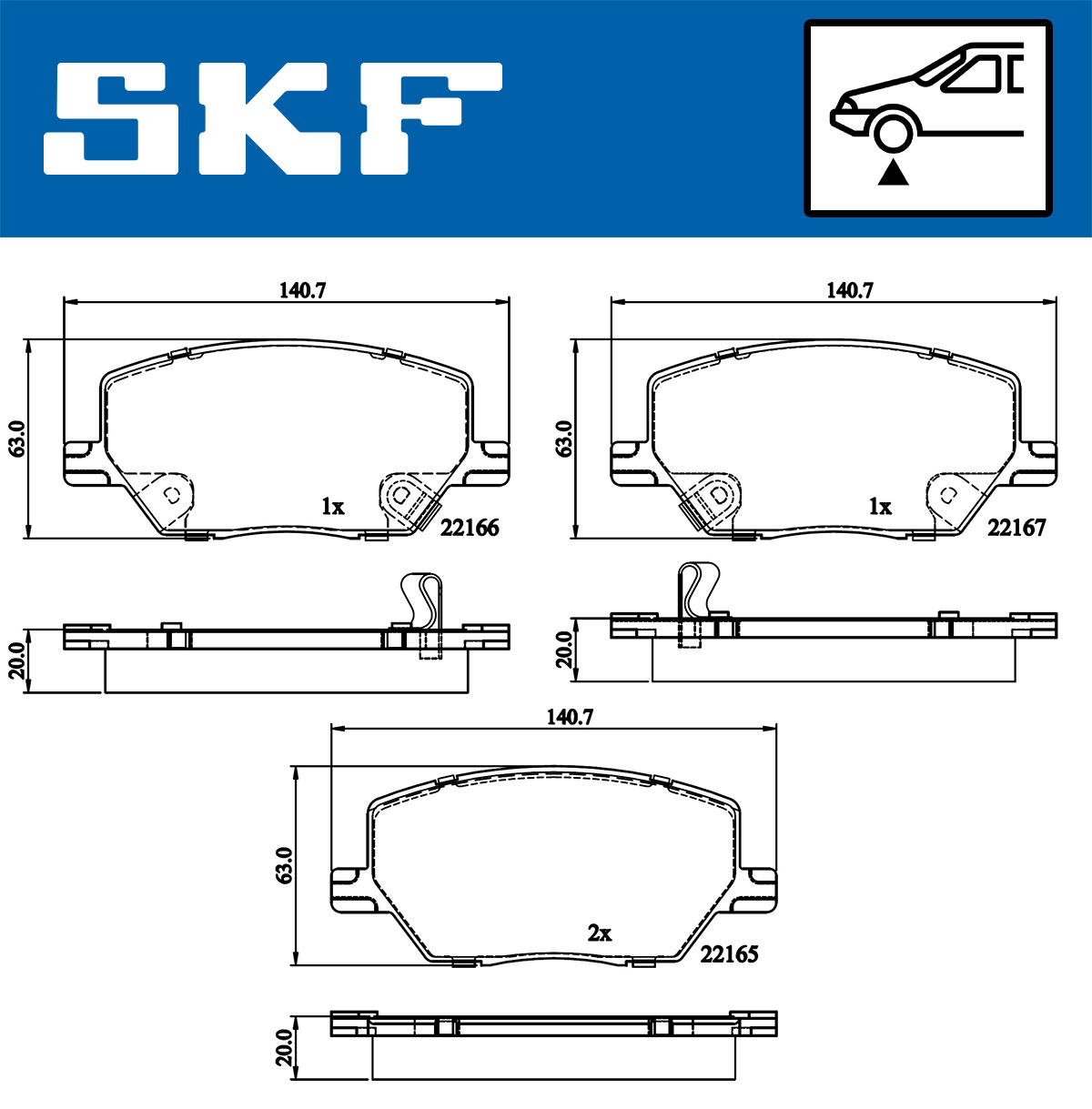 SKF Remblokset VKBP 80346 A