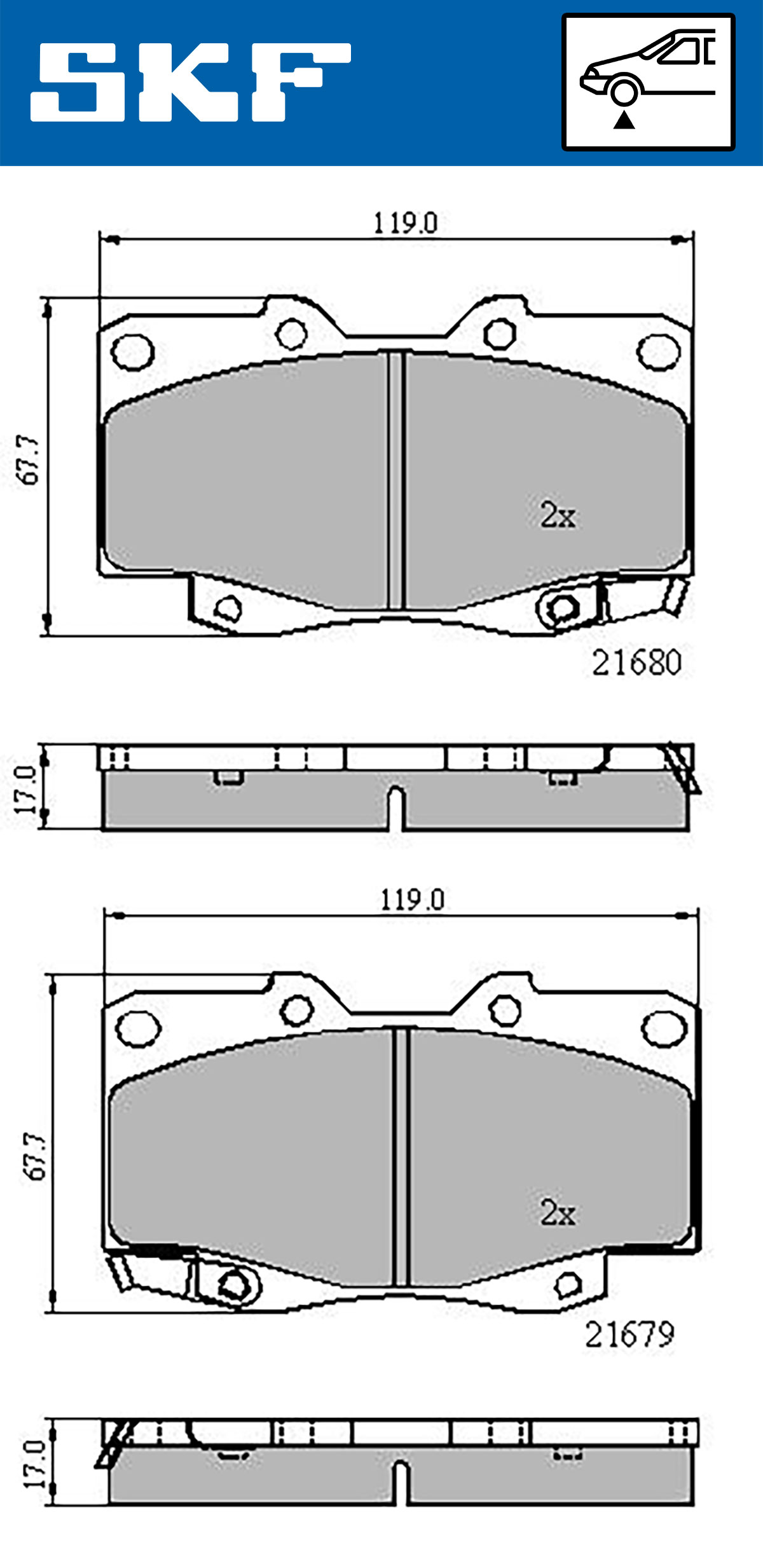 SKF Remblokset VKBP 80349 A