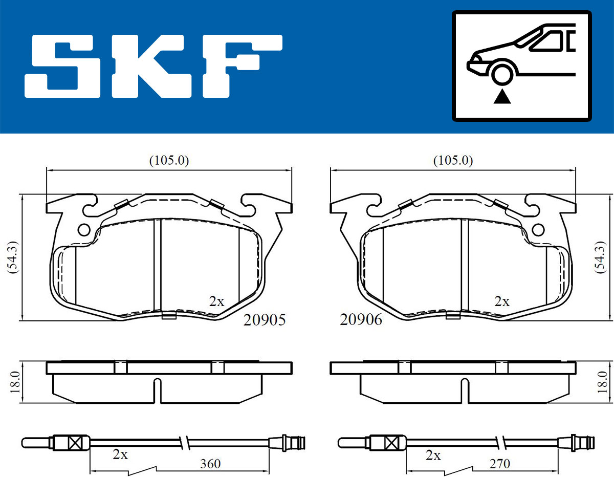 SKF Remblokset VKBP 80352 E